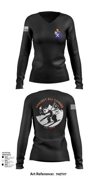 S6 1-32 IN 64050243 Women's Long Sleeve V-neck Shirt - 102