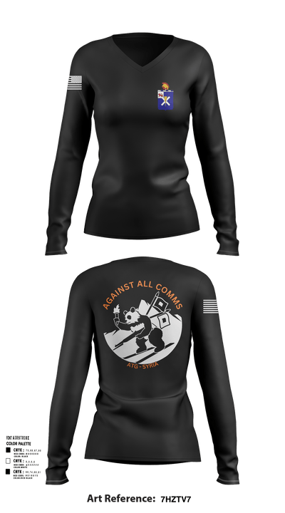 S6 1-32 IN 64050243 Women's Long Sleeve V-neck Shirt - 102