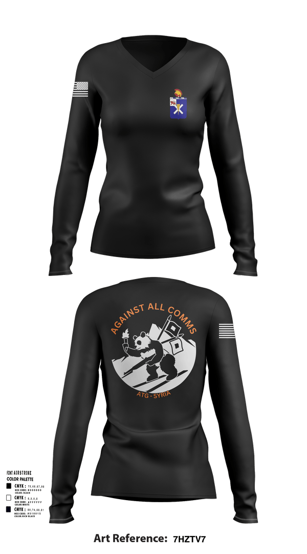 S6 1-32 IN 64050243 Women's Long Sleeve V-neck Shirt - 102