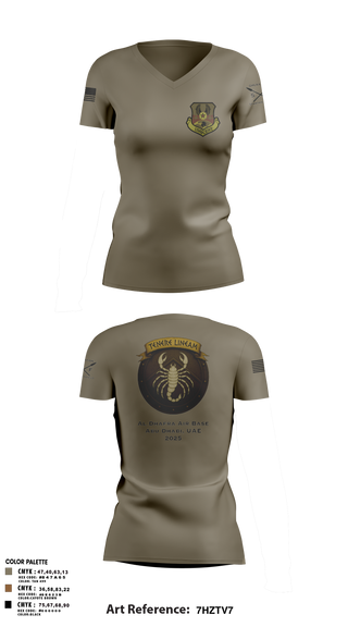 380 ESFS 95267878 Women's Short Sleeve V-neck Shirt - 105