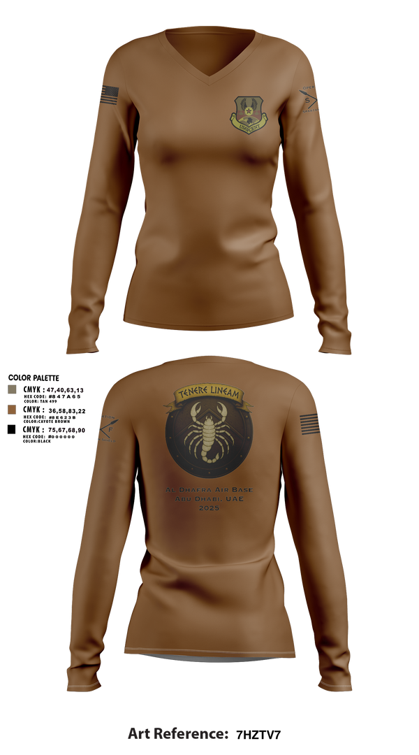380 ESFS 95267878 Women's Long Sleeve V-neck Shirt - 107