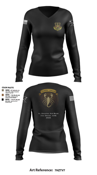 380 ESFS 95267878 Women's Long Sleeve V-neck Shirt - 106