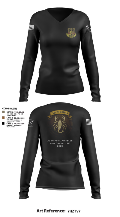 380 ESFS 95267878 Women's Long Sleeve V-neck Shirt - 106