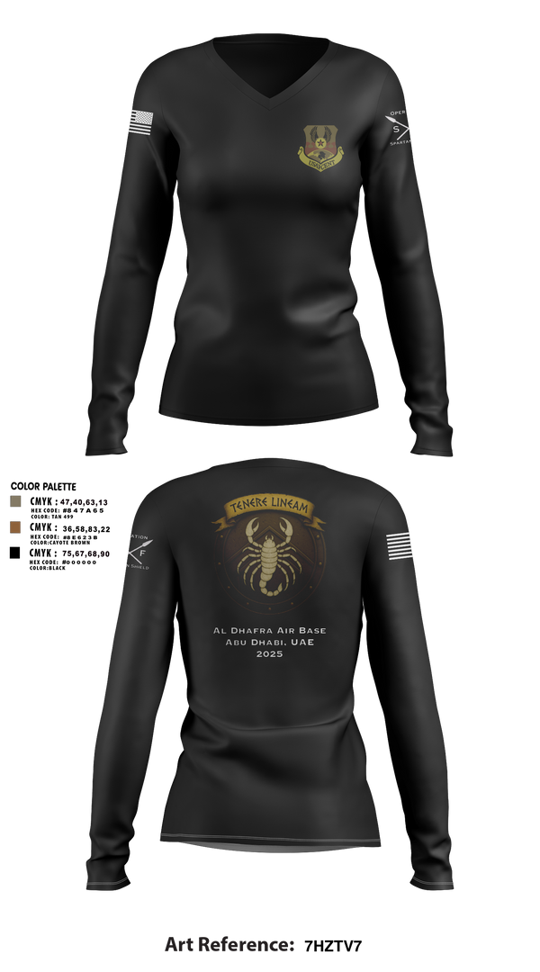 380 ESFS 95267878 Women's Long Sleeve V-neck Shirt - 106