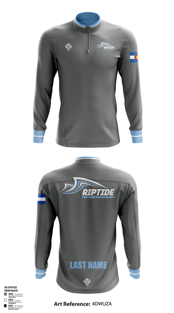 Riptide Swim Team 57097736 Quarter Zip Jacket- 1