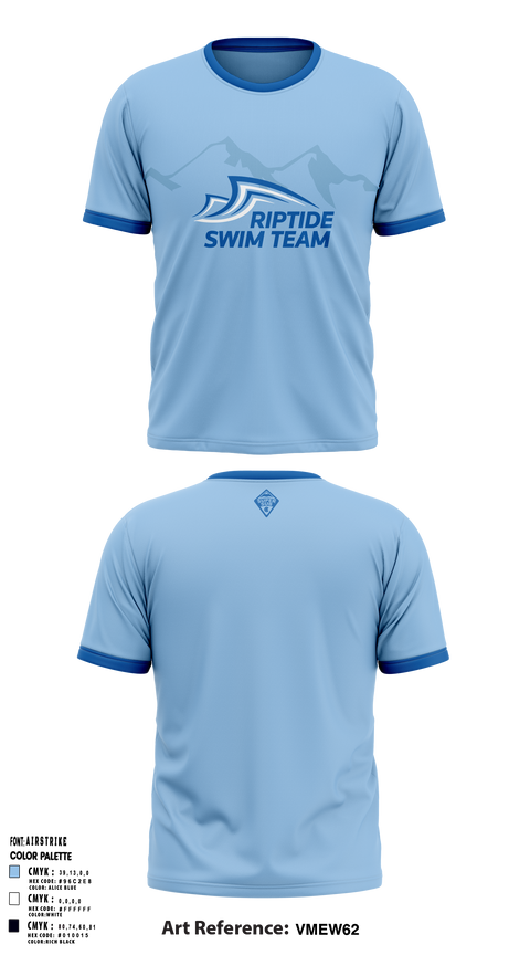 Riptide Swim Team 57097736 Old School Cotton Feel Shirt - 1