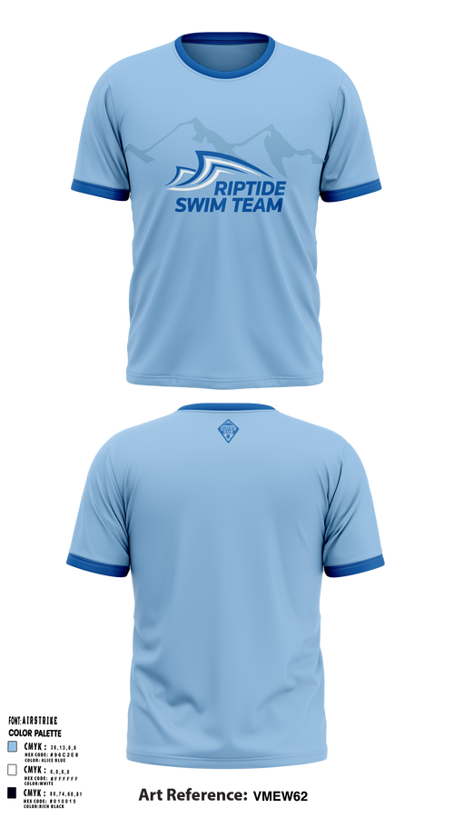 Riptide Swim Team 57097736 Old School Cotton Feel Shirt - 1