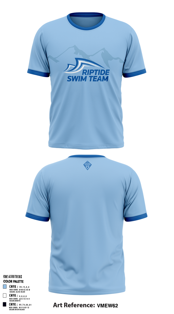 Riptide Swim Team 57097736 Old School Cotton Feel Shirt - 1