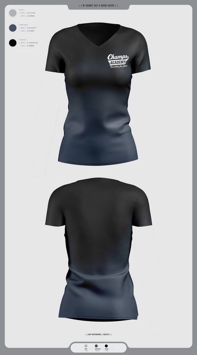 Champs AcademyCanadian dream llc 67159997 Women's Short Sleeve V-neck Shirt - 3