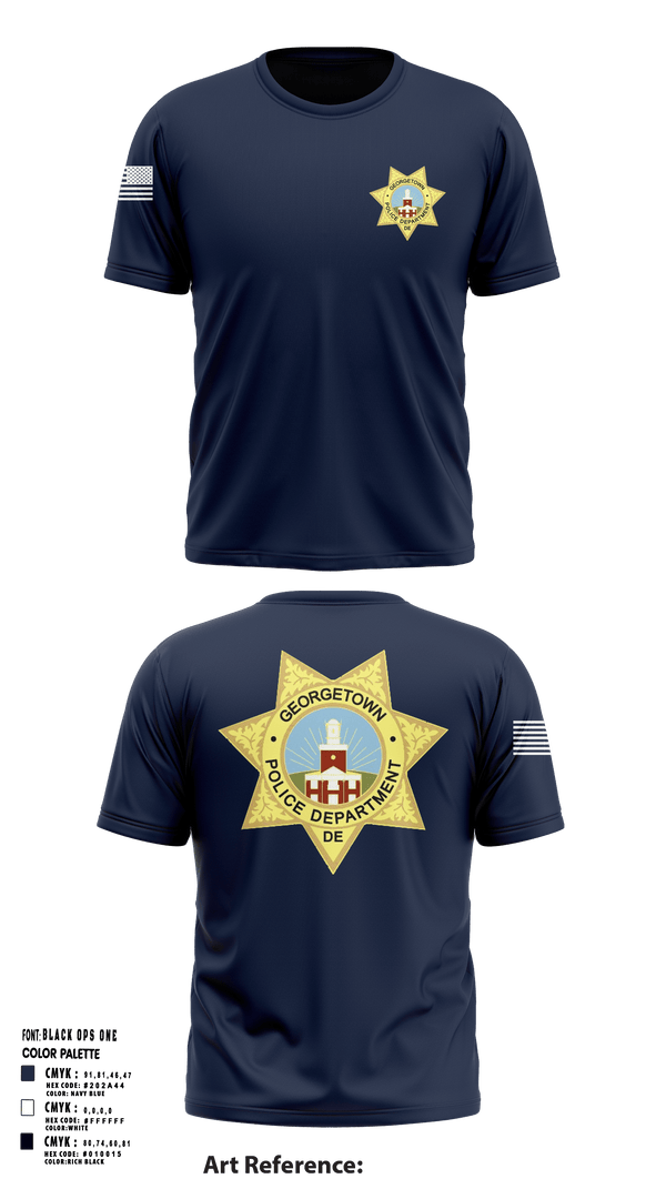 Georgetown Police 71499253 Short Sleeve Performance Shirt - 101