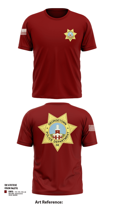 Georgetown Police 71499253 Short Sleeve Performance Shirt - 102
