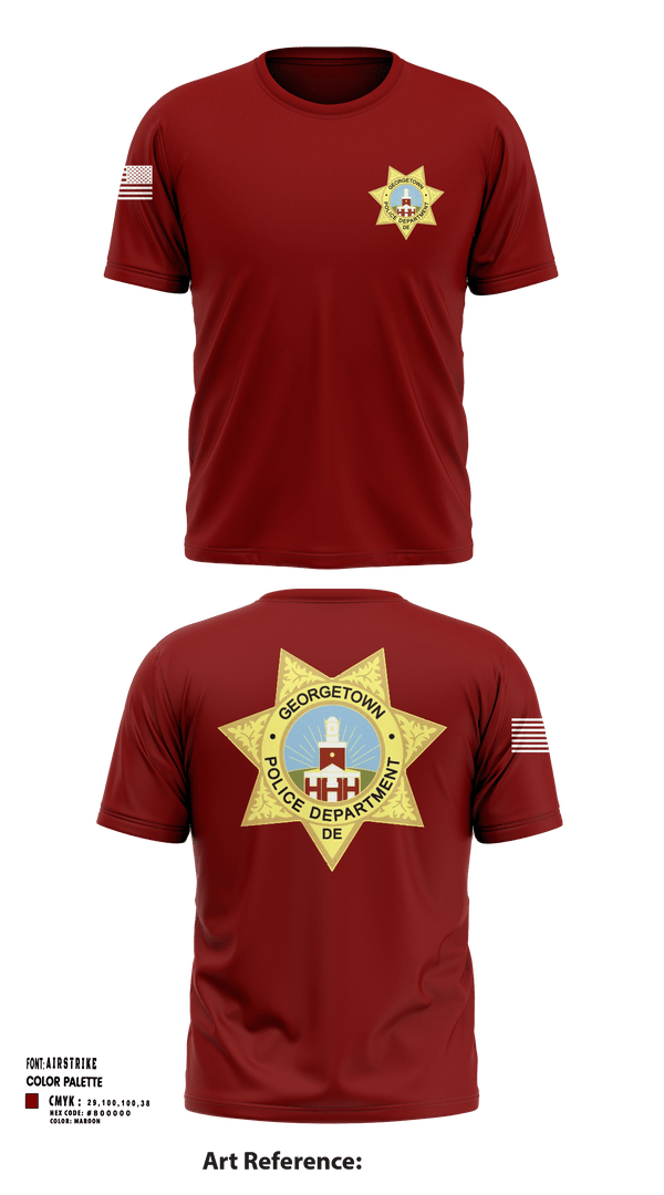 Georgetown Police 71499253 Short Sleeve Performance Shirt - 102