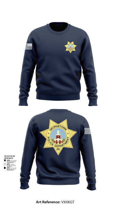 Georgetown Police 71499253 Crew Neck Sweatshirt - 101