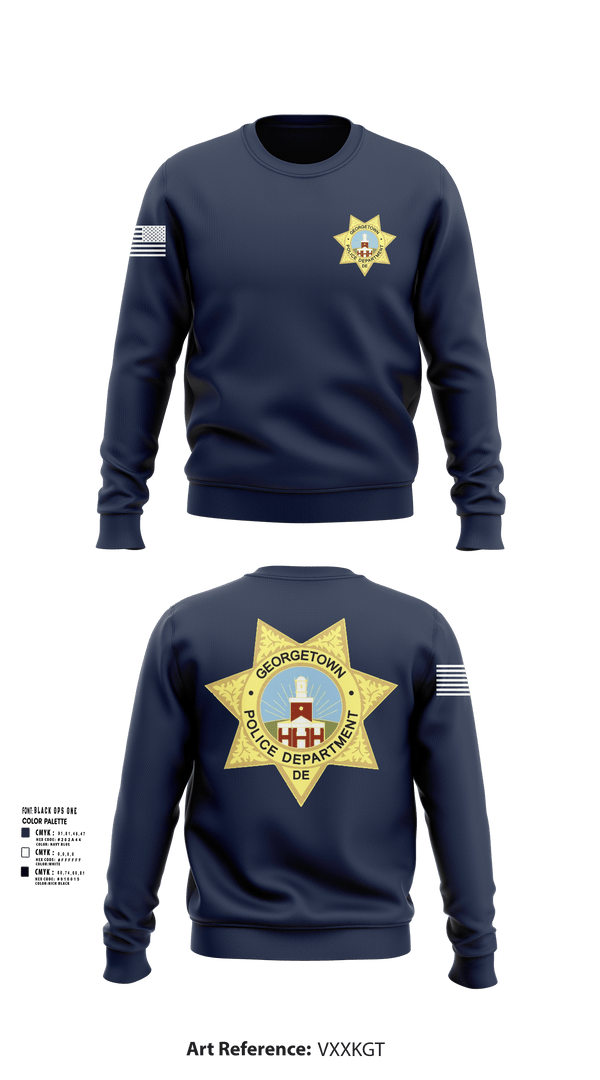 Georgetown Police 71499253 Crew Neck Sweatshirt - 101