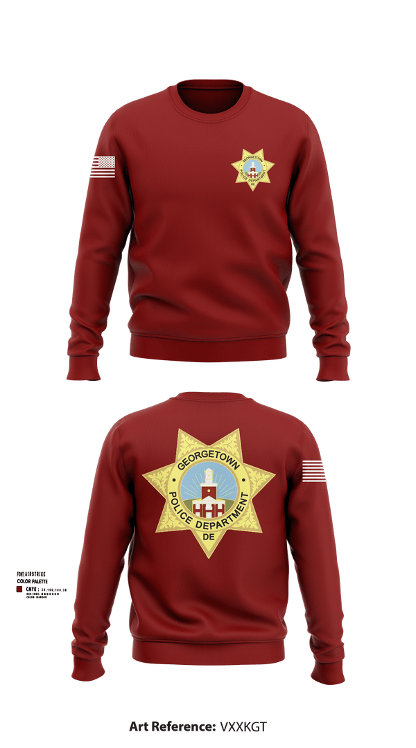 Georgetown Police 71499253 Crew Neck Sweatshirt - 102