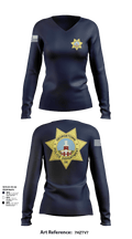 Georgetown Police 71499253 Women's Long Sleeve V-neck Shirt - 101