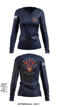 Pierre Rescue 96515631 Women's Long Sleeve V-neck Shirt - 101