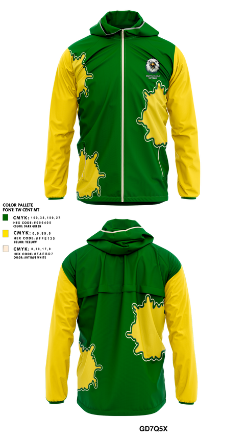 Seattle Eagles 62196760 Windbreaker - 2