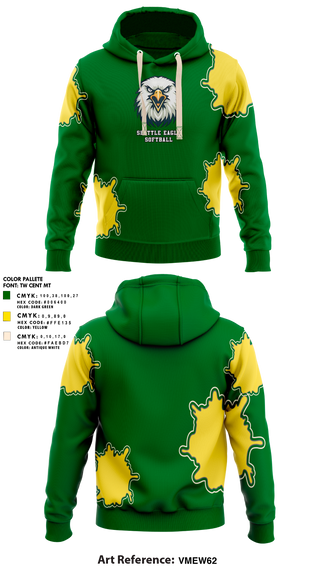 Seattle Eagles 62196760 Hoodie - 1