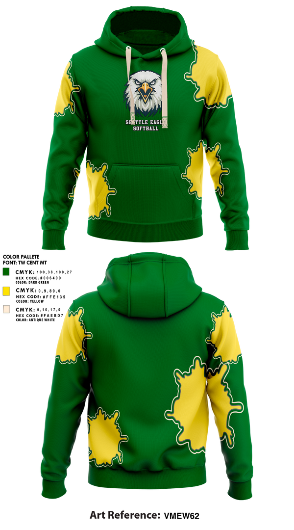 Seattle Eagles 62196760 Hoodie - 1