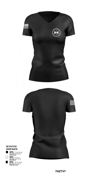 Emergency Response Team 30629799 Women's Short Sleeve V-neck Shirt - 102