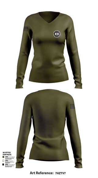 Emergency Response Team 30629799 Women's Long Sleeve V-neck Shirt - 101