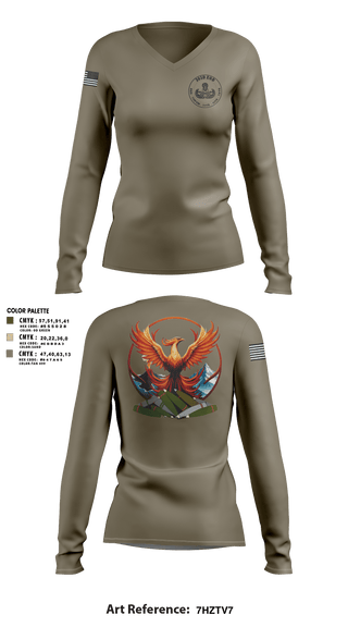 303D OD BN (EOD) 30570317 Women's Long Sleeve V-neck Shirt - 3