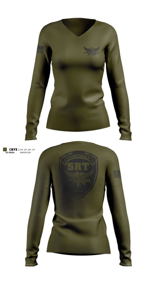 Womens Long Sleeve Vneck Shirt, Special response team, Police, Teamtime, Team time, sublimation, custom sports apparel, team uniforms, spirit wear, spiritwear, sports uniforms, custom shirts, team store, custom team store, fundraiser sports, apparel fundraiser