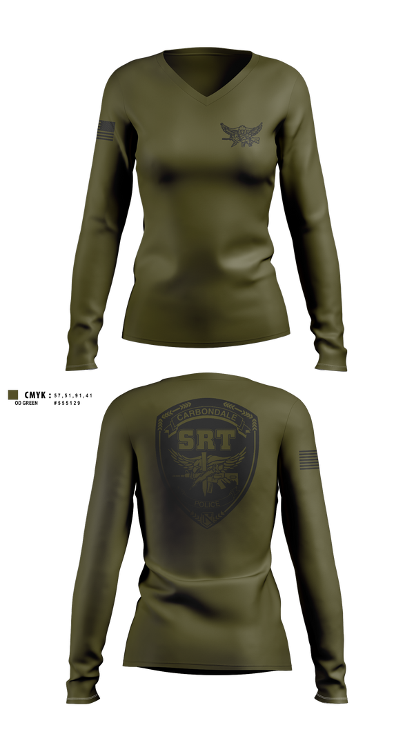 Womens Long Sleeve Vneck Shirt, Special response team, Police, Teamtime, Team time, sublimation, custom sports apparel, team uniforms, spirit wear, spiritwear, sports uniforms, custom shirts, team store, custom team store, fundraiser sports, apparel fundraiser