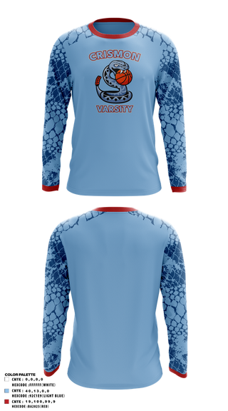 Long Sleeve Performance Shirt, Crismon Rattlers, Women's Basketball, Teamtime, Team time, sublimation, custom sports apparel, team uniforms, spirit wear, spiritwear, sports uniforms, custom shirts, team store, custom team store, fundraiser sports, apparel fundraiser