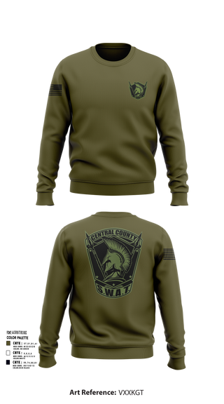 Central County SWAT 7539142 Crew Neck Sweatshirt - 101
