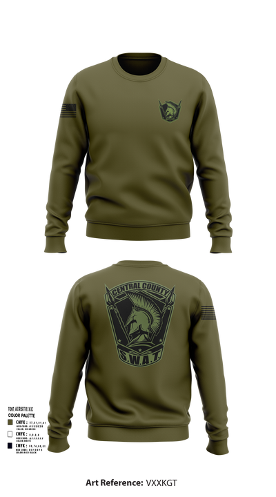 Central County SWAT 7539142 Crew Neck Sweatshirt - 101