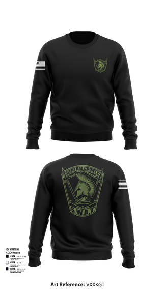 Central County SWAT 7539142 Crew Neck Sweatshirt - 102