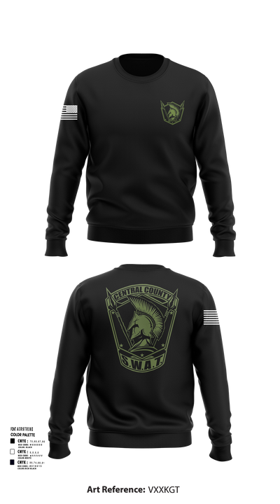 Central County SWAT 7539142 Crew Neck Sweatshirt - 102