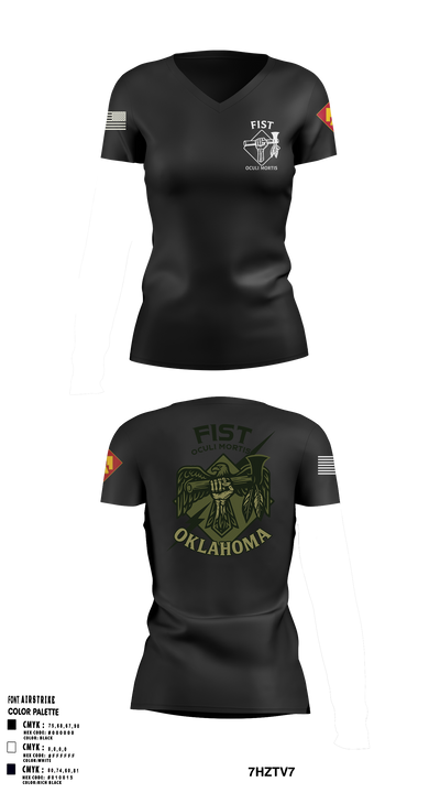 HHB 160th FIST 59313657 Women's Short Sleeve V-neck Shirt - 1