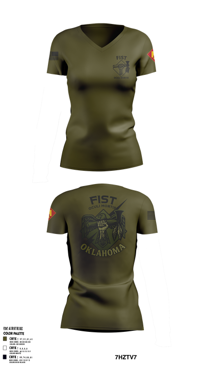 HHB 160th FIST 59313657 Women's Short Sleeve V-neck Shirt - 2