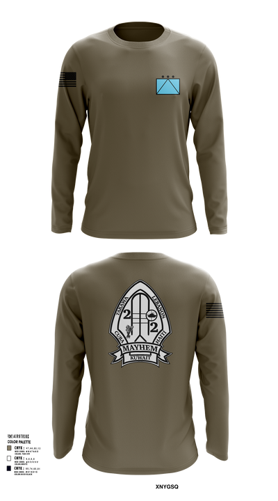 2ND BATTALION 2ND MARINE REGIMENT 94580172 Long Sleeve Performance Shirt 52