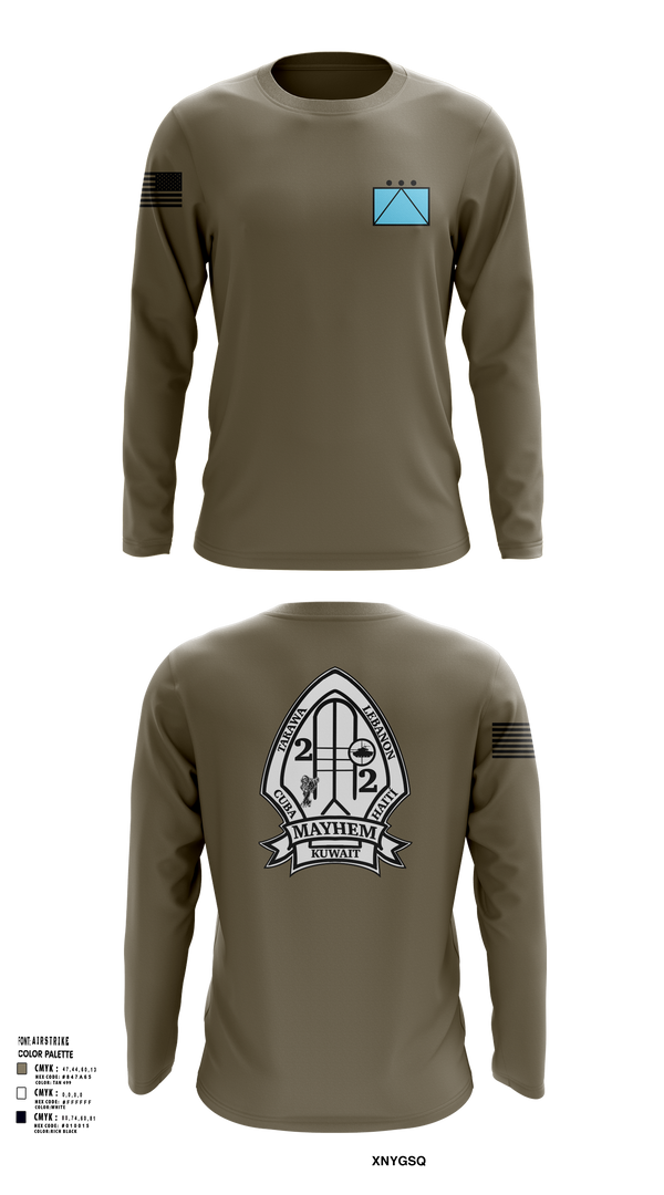 2ND BATTALION 2ND MARINE REGIMENT 94580172 Long Sleeve Performance Shirt 52