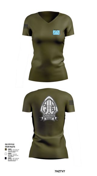2ND BATTALION 2ND MARINE REGIMENT 94580172 Women's Short Sleeve V-neck Shirt - 51