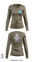 2ND BATTALION 2ND MARINE REGIMENT 94580172 Women's Long Sleeve V-neck Shirt - 52