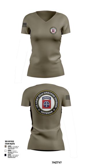 20th Airborne Engineer 47960992 Women's Short Sleeve V-neck Shirt - 52