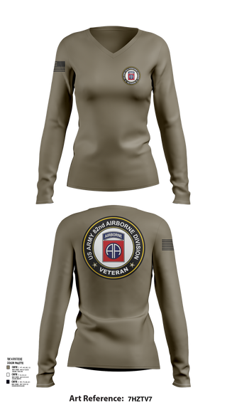 20th Airborne Engineer 47960992 Women's Long Sleeve V-neck Shirt - 52
