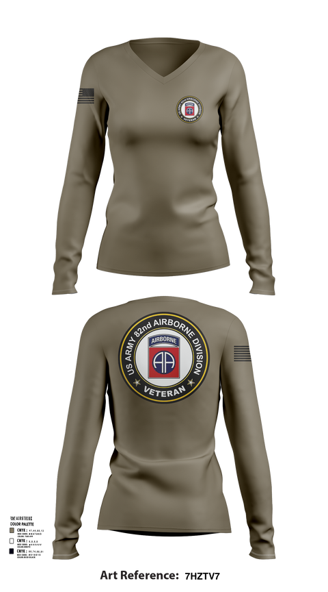 20th Airborne Engineer 47960992 Women's Long Sleeve V-neck Shirt - 52