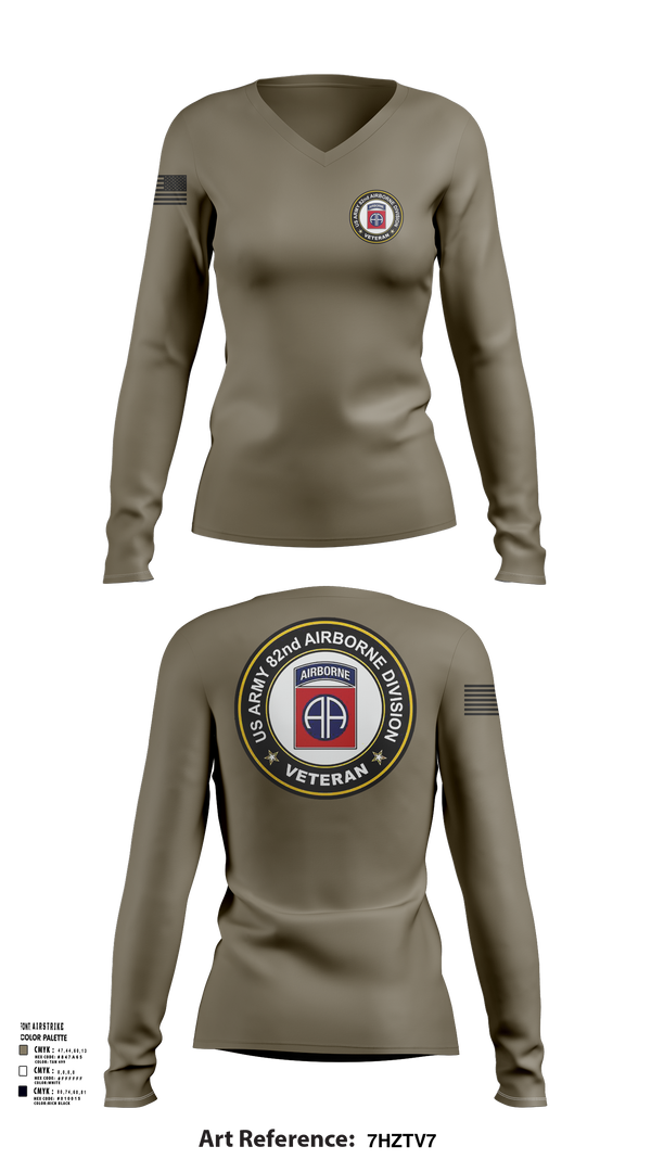 20th Airborne Engineer 47960992 Women's Long Sleeve V-neck Shirt - 52
