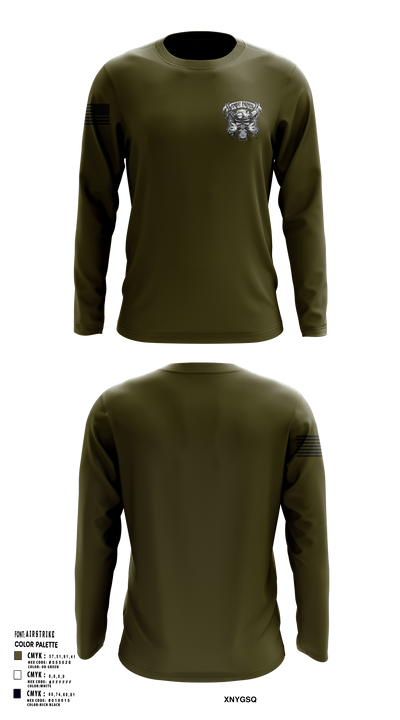 881st Engineer Battalion 17476851 Long Sleeve Performance Shirt 52