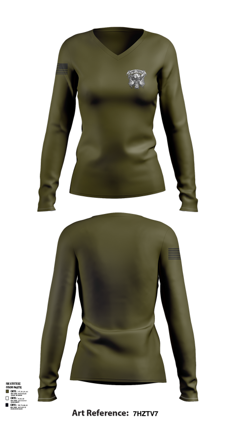 881st Engineer Battalion 17476851 Women's Long Sleeve V-neck Shirt - 52