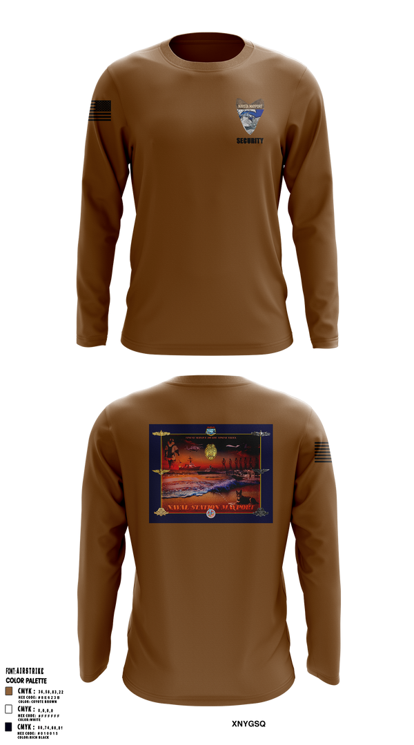 NAVSTA MAYPORT SECURITY 9551014 Long Sleeve Performance Shirt 1