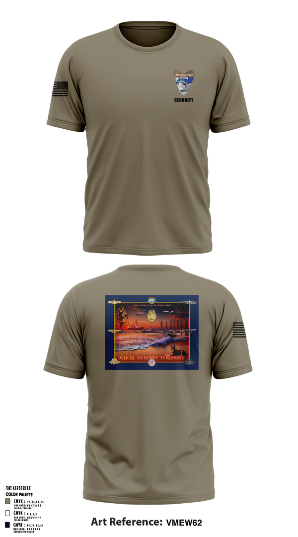 NAVSTA MAYPORT SECURITY 9551014 Old School Cotton Feel Shirt - 2