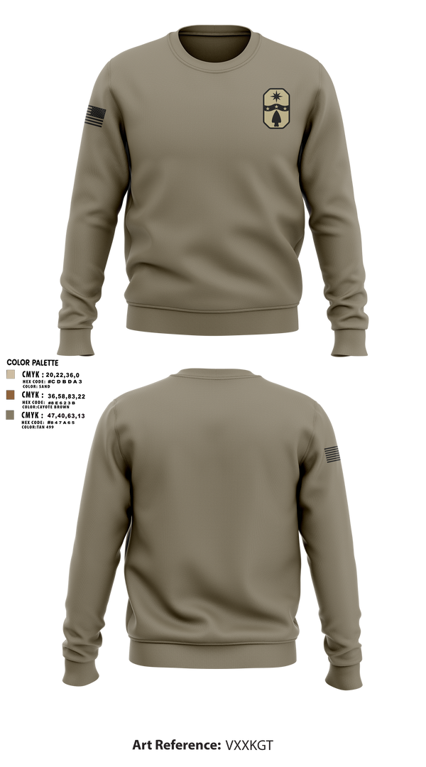 1487th Transportation Company 77712800 Crew Neck Sweatshirt - 3