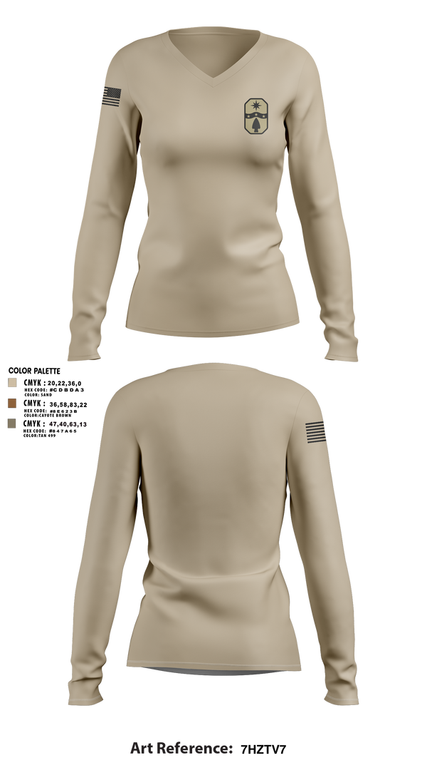 1487th Transportation Company 77712800 Women's Long Sleeve V-neck Shirt - 1